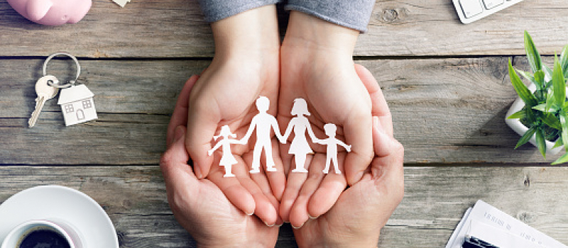 Family Care And Love – Hands With Family Symbol Silhouette Family Care And Love – Hands With Family Symbol Silhouette